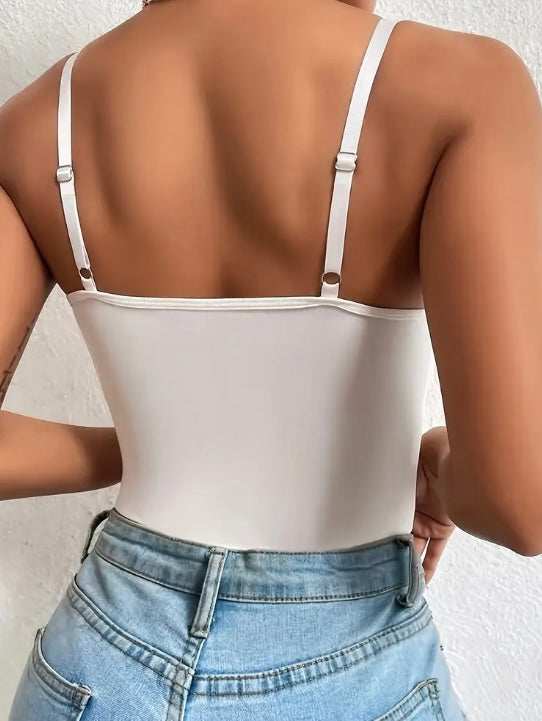 Body S con encajes negro y blanco